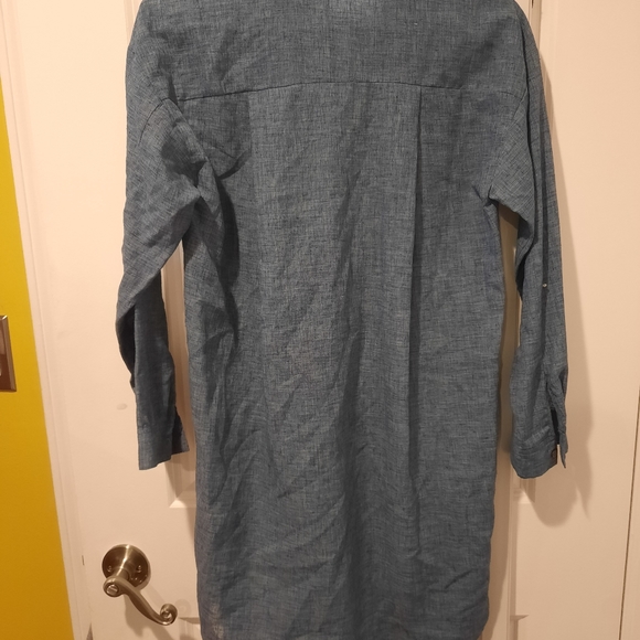Zara basic size XS chambray tunic dress - Picture 4 of 5